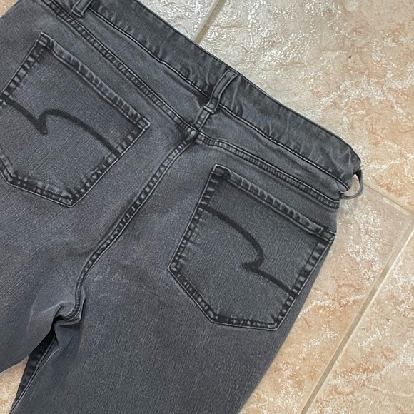 Time and Tru High Rise Skinny Black Jeans * Size 20P Petite * Faded Distressed - Picture 10 of 11